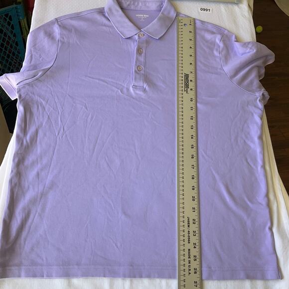 Lands’ End Men’s Short Sleeve Polo Shirt Size XL, Lavender Purple - Picture 4 of 7